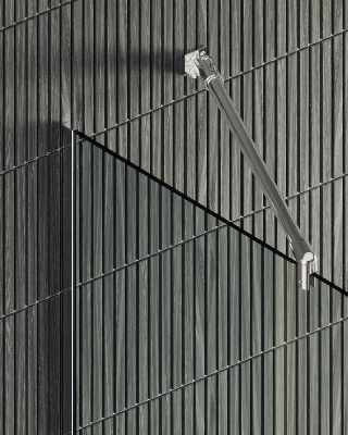 Душевая перегородка в узком  профиле 1950*790 Стекло 8 мм Бесцветное MGD-695-5у Maybah Glass фото в интернет-магазине Русалия