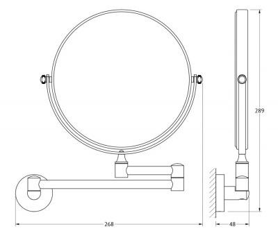 Косметическое зеркало двустороннее x2 HAR 056 Harmonie Artwelle фото в интернет-магазине Русалия