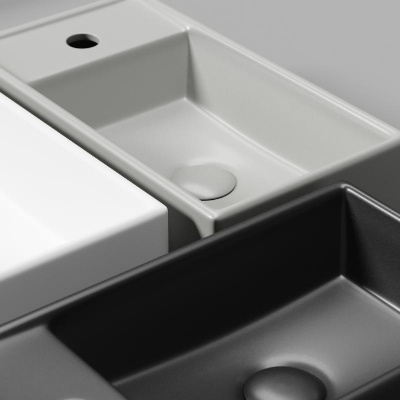 Умывальник подвесной прямоугольный (чаша справа, отверстие под смеситель слева) Element 407*217*100 CN6051R Ceramica Nova фото в интернет-магазине Русалия