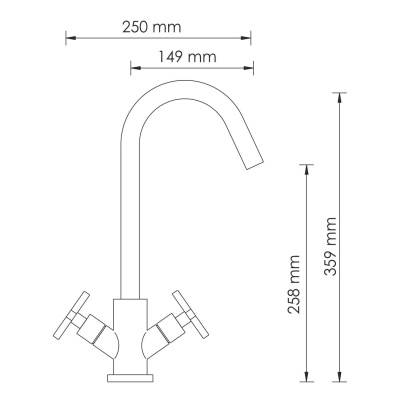 Weser 7847 Смеситель для кухни Wasserkraft фото в интернет-магазине Русалия