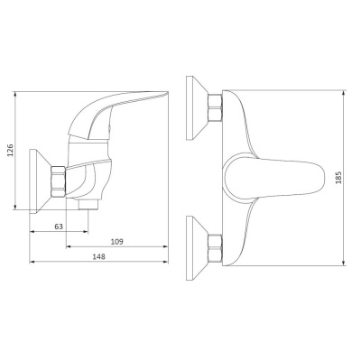 312000001 Eclipse, смеситель для душа, хром фото в интернет-магазине Русалия