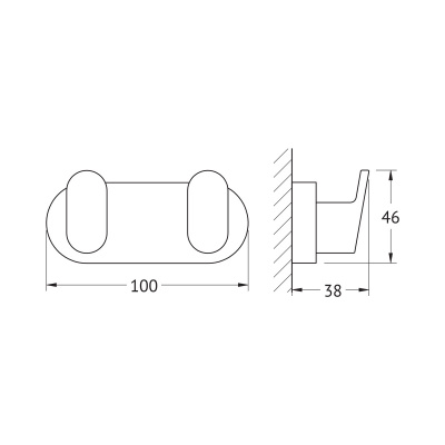 Крючок двойной 7725 Schwarz Artwelle фото в интернет-магазине Русалия