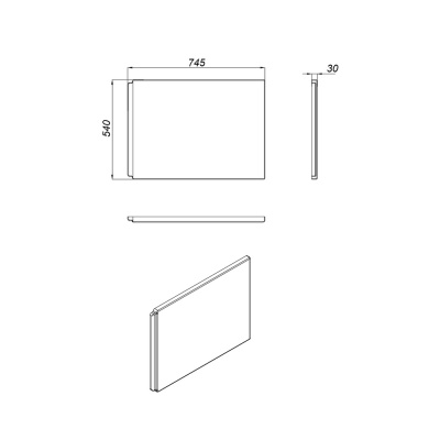 Торцевой экран Virgo 75 Cersanit фото в интернет-магазине Русалия