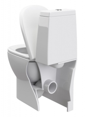 Унитаз Infinity Rimless безободковый с сиденьем микролифт INFSLCC01040522R Sanita Luxe фото в интернет-магазине Русалия