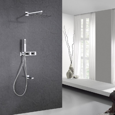 Душевая система ABBER Rund AF8717 скрытого монтажа с изливом, хром фото в интернет-магазине Русалия