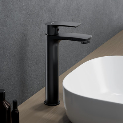 480250300 Eclipse 2.0, смеситель для умывальника высокий, черный Damixa фото в интернет-магазине Русалия