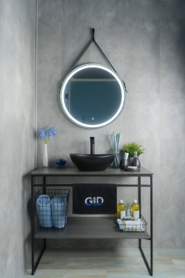 Раковина накладная овальная черная Nc901 GID фото в интернет-магазине Русалия