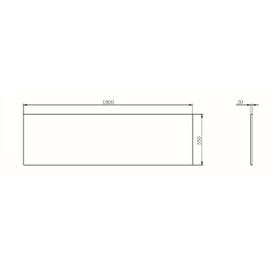 W94A-180-080W-P X-Joy панель фронтальная для ванны 180х80 Am.Pm фото в интернет-магазине Русалия