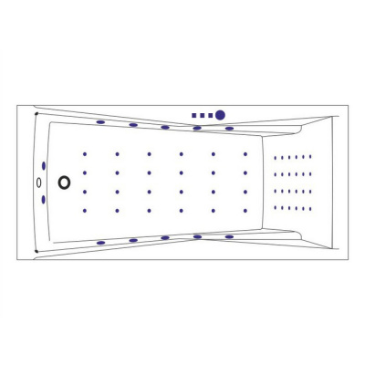 Гидромассажная ванна WHITECROSS Palace 180x80 "NANO" (золото) WAEX.PAL18.NANO.GL фото в интернет-магазине Русалия