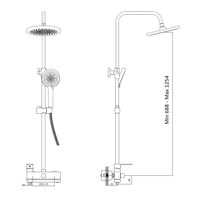 Душевая система Haiba (HB24590) фото в интернет-магазине Русалия