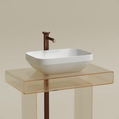 Умывальник чаша накладная прямоугольная Element 500*359*145мм CN6055 Ceramica Nova фото в интернет-магазине Русалия