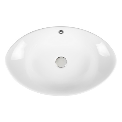 BOND S55-590 Раковина накладная овальная 59*38*19см белая фото в интернет-магазине Русалия