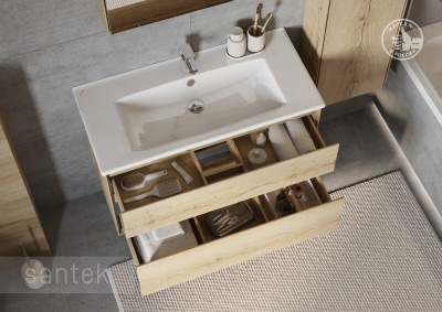 Раковина Santek Элина 100 отверстие под смеситель 1WH501627 фото в интернет-магазине Русалия