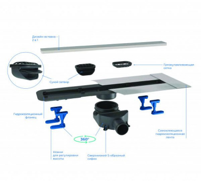 Душевой лоток BETTOSERB Drain Frameless 850 (13701233) фото в интернет-магазине Русалия