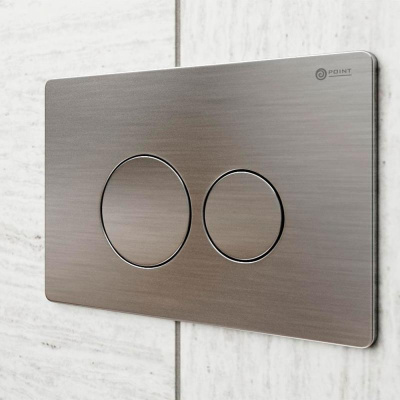 Клавиша смыва Виктория PN44061SB нержавеющая сталь Point фото в интернет-магазине Русалия