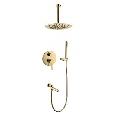 Душевая система встраиваемая Grocenberg GB5099GO-2, золото фото в интернет-магазине Русалия