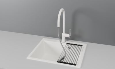 Смеситель для кухни GRANULA с выдвижным изливом (8172, АРКТИК (БЕЛЫЙ)) фото в интернет-магазине Русалия