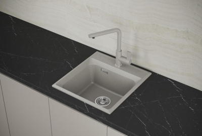 Мойка кухонная Point Мисти 46 серый фото в интернет-магазине Русалия