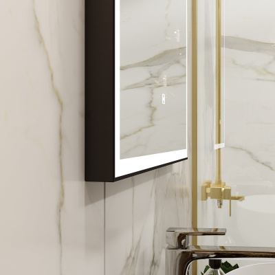 Зеркало с подсветкой Frame Black 600x800 ЗЛП948 Continent фото в интернет-магазине Русалия