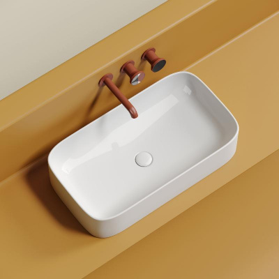 Умывальник чаша накладная прямоугольная Element 705*380*150мм CN6054 Ceramica Nova фото в интернет-магазине Русалия