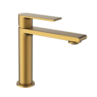 Смеситель для раковины Vogue VBF-1V1BG однорычажный, брашированное золото Vincea фото в интернет-магазине Русалия