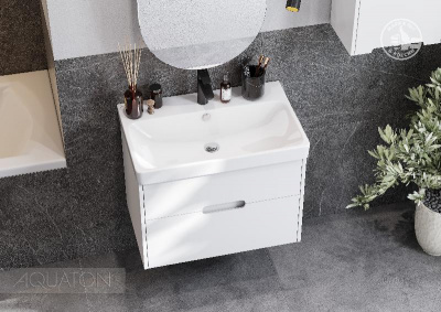 Тумба под раковину AQUATON Оливия 70 белый матовый 1A254301OL010 фото в интернет-магазине Русалия