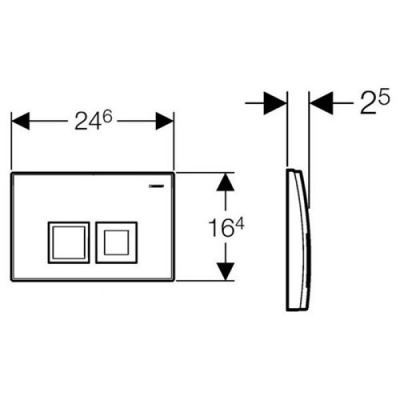 Клавиша смыва 115.135.21.1 Delta 50, хром глянцевый Geberit фото в интернет-магазине Русалия