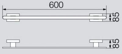 Полотенцедержатель 60 см VR.RMB-4921.CR Ramba Veragio фото в интернет-магазине Русалия