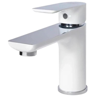 Смеситель для раковины Grocenberg GB2009WC, белый/хром фото в интернет-магазине Русалия