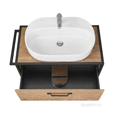 Тумба под раковину AQUATON Лофт Фабрик 80 дуб кантри 1A242401LTDY0 фото в интернет-магазине Русалия