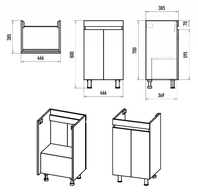 Тумба Енисей 50 с раковиной Cersanit Como 50 Misty фото в интернет-магазине Русалия