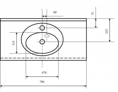 Раковина Отель 3/800 Акватон фото в интернет-магазине Русалия