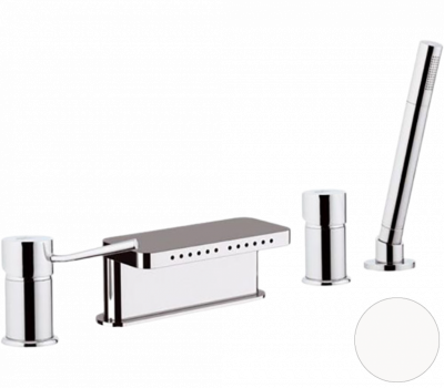 Смеситель для ванны Remer Minimal N06317MMBO, белый матовый фото в интернет-магазине Русалия