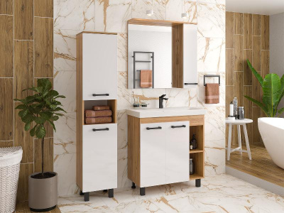 Тумба Крафт 80 с раковиной Cersanit Moduo Slim 80 Misty фото в интернет-магазине Русалия