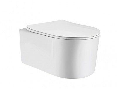 Унитаз TANARO Aria MW ТЕРМООБЖИГ (не плёнка) подвесной безободковый белый матовый Ceruttispa CT9236 (490х365х355) фото в интернет-магазине Русалия