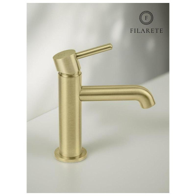 Смеситель для раковины FILARETE Roun FL5020MG, матовое золото фото в интернет-магазине Русалия