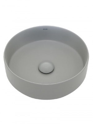 AQM5012 Раковина накладная круглая, цвет светло-серый матовый. 355x355x120 фото в интернет-магазине Русалия