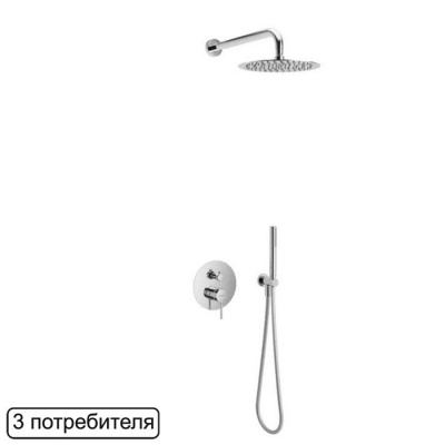 Система для душа скрытого монтажа EXCELLENT Pi AREX.SET.1247CR (хром) фото в интернет-магазине Русалия