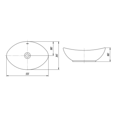 Раковина накладная Gamma 56 Kirovit фото в интернет-магазине Русалия