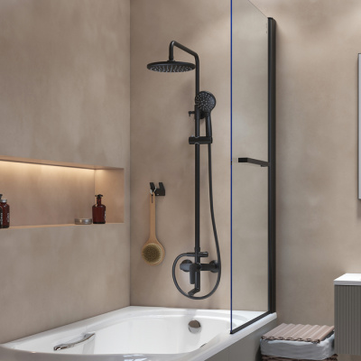 Душевая система IDDIS с изливом черный матовый Ray (RAYBL3Fi06) фото в интернет-магазине Русалия