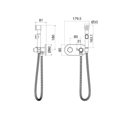 Гигиенический душ  IDDIS Axes (AXESBRBi08) фото в интернет-магазине Русалия
