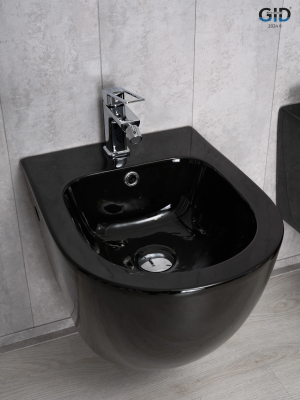 Биде подвесное Gid BDP-96BL 21102 черная глянцевая 48x37x32.5 фото в интернет-магазине Русалия