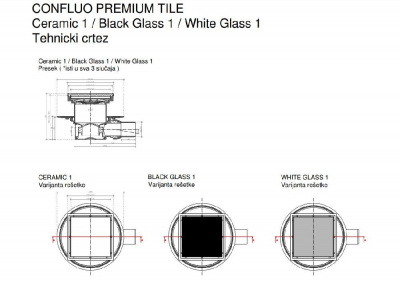 Точечный трап Pestan Confluo Standard 15х15 Ceramic Gold (13000119) фото в интернет-магазине Русалия
