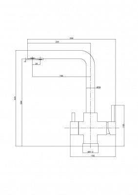 Смеситель для кухни под фильтр Milano 30019 Veragio фото в интернет-магазине Русалия