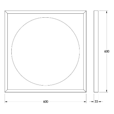Зеркало с LED-подсветкой настенное ECLIPSE DEFESTO 60x60 см, DF 2231 фото в интернет-магазине Русалия