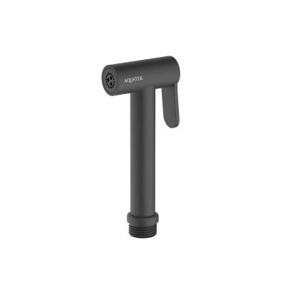 Гигиенический ручной душ AQUATEK, матовый черный AQ2057MB фото в интернет-магазине Русалия