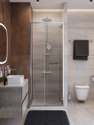 Душевая дверь CEZARES LUX-B-FS-1-80-C-CR фото в интернет-магазине Русалия