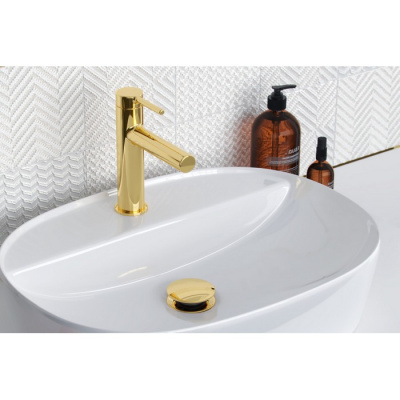 Смеситель для умывальника EXCELLENT Pi AREX.1201GL (золото) фото в интернет-магазине Русалия