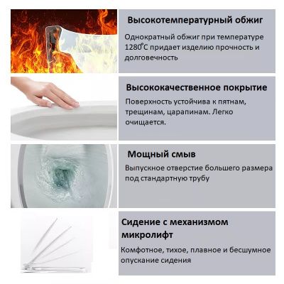 Унитаз ORLTER напольный безободковый белый Ceruttispa CT9867 (605х370х800) фото в интернет-магазине Русалия