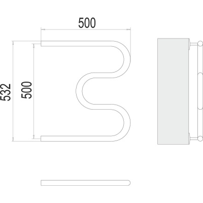 Полотенцесушитель водяной Terminus М-образный (1") 50х50 4620768881145 фото в интернет-магазине Русалия